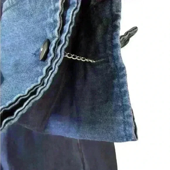 J Brand Cuff Link Denim Raw Hem Dress XS NWT - Picture 2 of 4